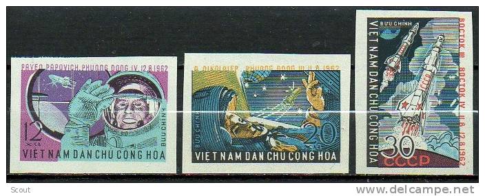 VIETNAM NORD – VIET NAM NORD – VIET-NAM NORD - 1962 - VOSTOK 3 E 4 - YT 303/305 NON DENTELLATO ** - Asie