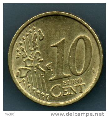 Italie Variété 10 Cts Euro 2002 Petit "CM" Ttb/sup - Italia