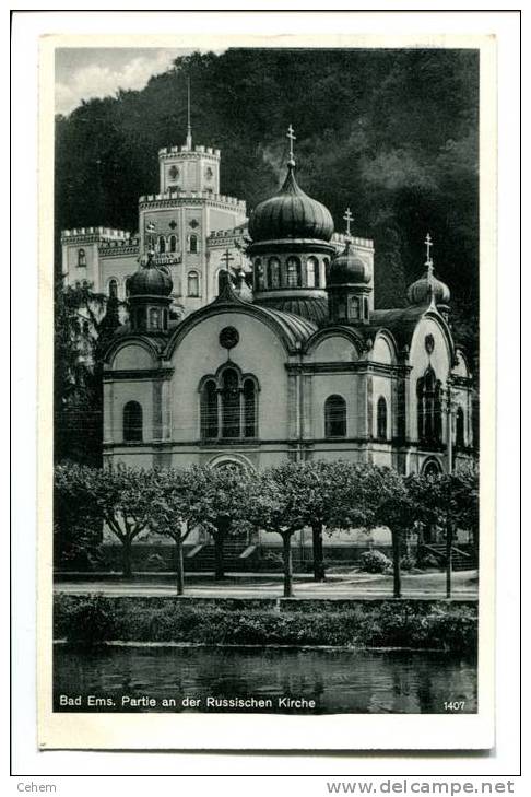 ALLEMAGNE BAD EMS PARTIE AN DER RUSSISCHEN KIRCHE CPSM Cachet Poste Aux Armées - Bad Ems