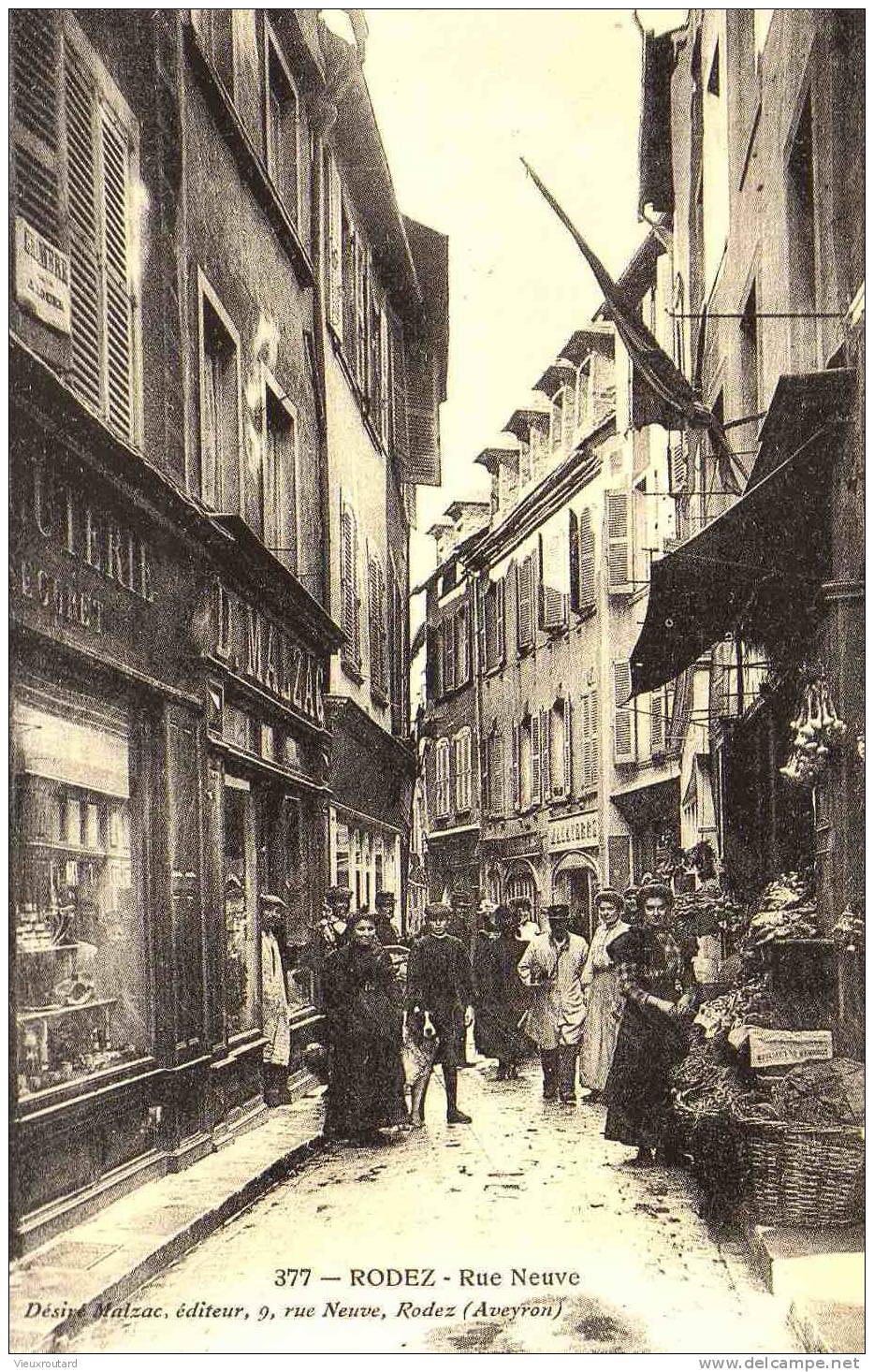 CPA. REPRO. RODEZ. RUE NEUVE. MAGASIN ET DEBALAGE - Shopkeepers