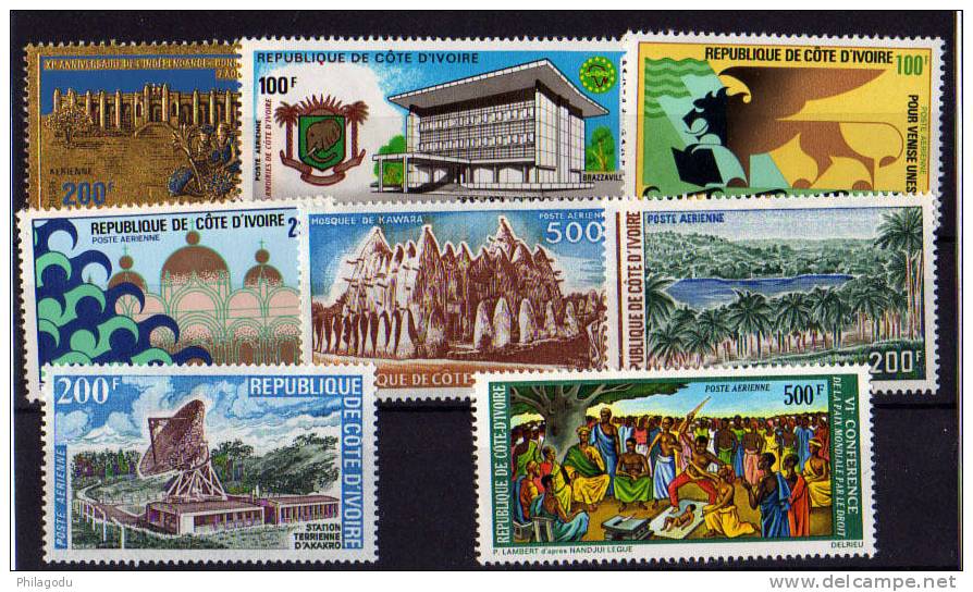 Cote-d’Ivoire 1971-1973**  UAMPT., UNESCO  Cote 45 E Sans Charnière ++  Postfrich - Côte D'Ivoire (1960-...)