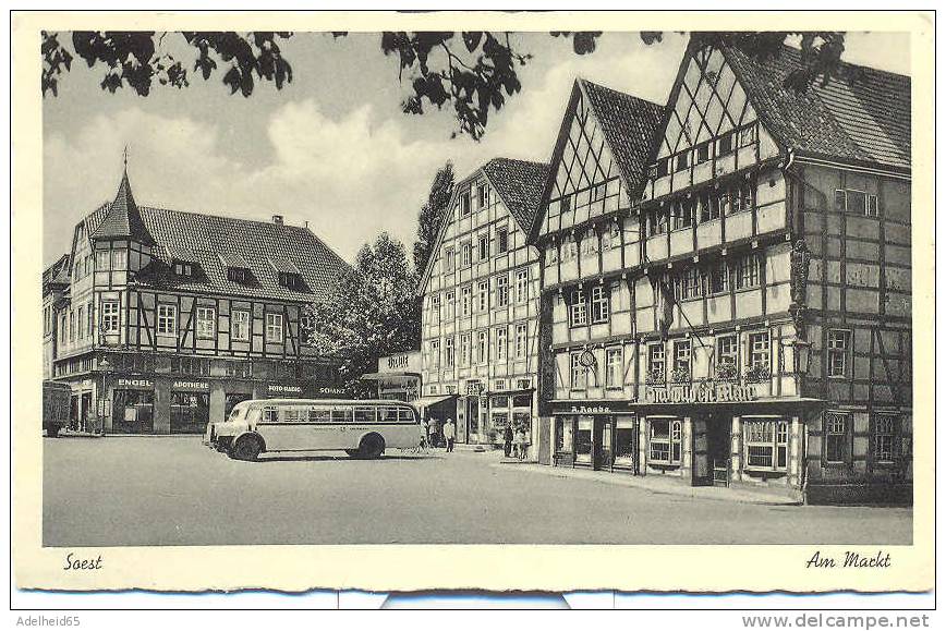 Soest, Am Markt, Autobus, Bus, Motor Bus, Coach, Autocar, Omnibus - Soest