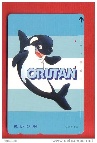 Japan Japon  Telefonkarte Télécarte Phonecard Telefoonkaart  -   Delfin Dauphin Dolphin  Delphin - Delfines