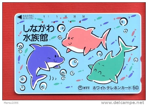 Japan Japon  Telefonkarte Télécarte Phonecard Telefoonkaart  -   Delfin Dauphin Dolphin  Delphin - Delfines