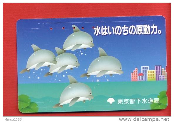 Japan Japon  Telefonkarte Télécarte Phonecard Telefoonkaart  -  Delfin Dauphin Dolphin  Delphin - Delfines