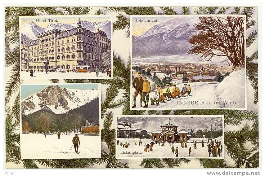 3704  AUSTRIA:  INNSBRUCK - Hotel Tirol, Totalansicht, Eislauplatz, Skiing, - By Literarische Institut. - Autres & Non Classés