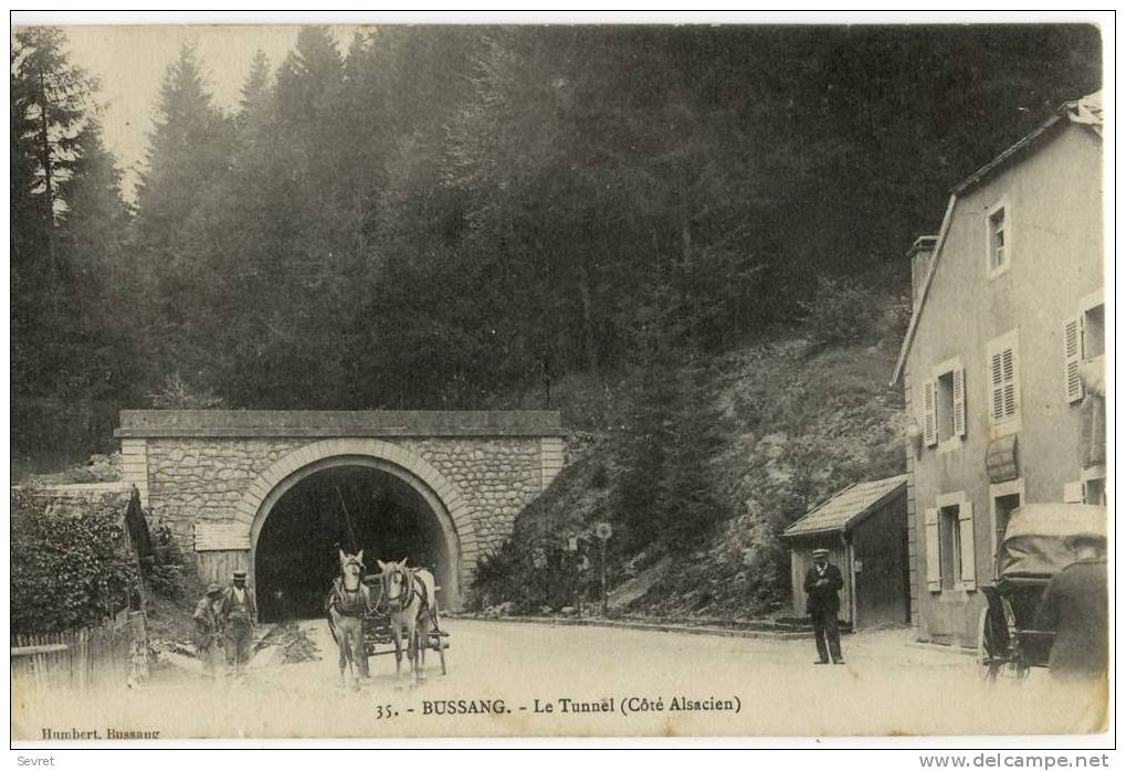 BUSSANG - Le Tunnel Côté Alsacien.  Attelage Et Animation. - Bussang