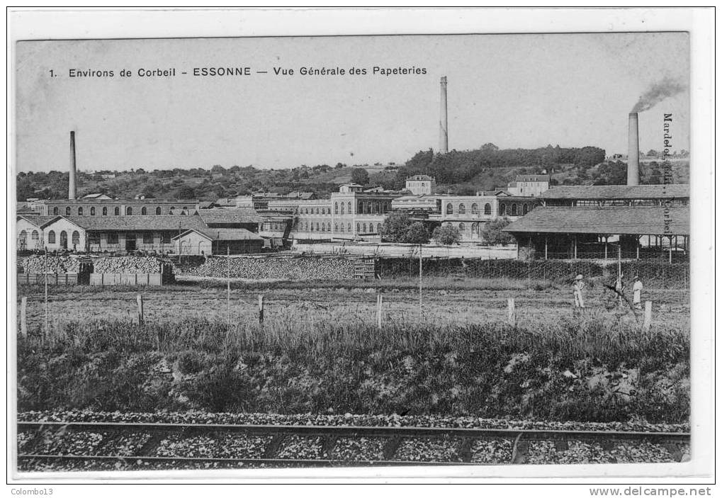 91 ENVIRON DE CORBEIL ESSONNE VUE GENERALE DES PAPETERIES - Essonnes