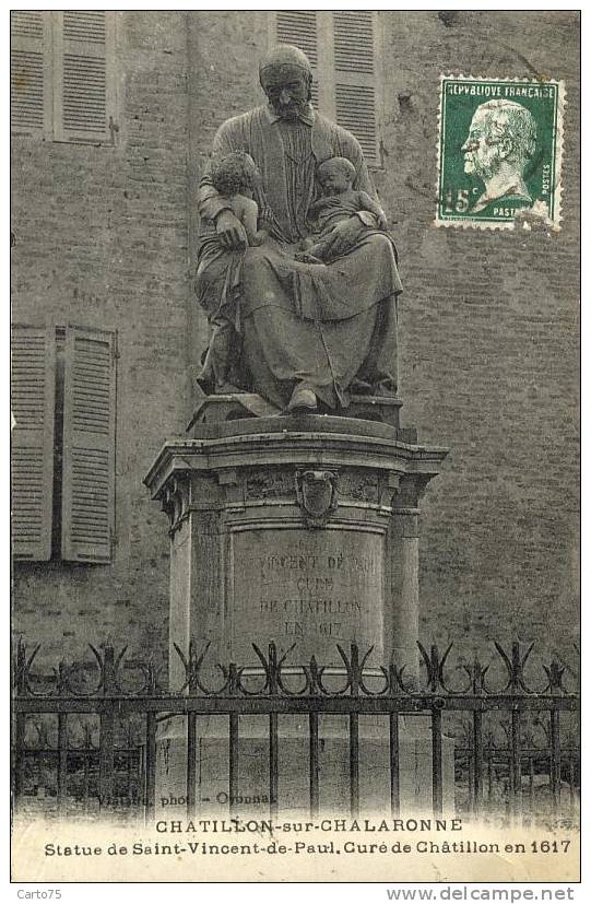 Chatillon Sur Chalaronne 01 - Statue De Saint Vincent De Paul - Enfants - Châtillon-sur-Chalaronne