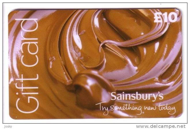 CHOCOLATE ( England Gift Card ) * Chocolat Schokolade Cioccolata Chocolade Chocolates Chocolats * SAINSBURY`S GIFTCARD - Lebensmittel