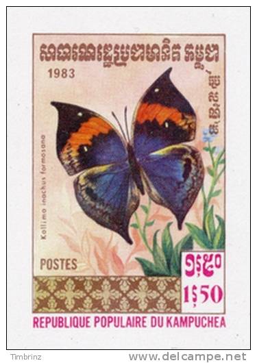 Epreuve De Luxe CAMBODGE KAMPUCHEA 1983 - Yv. 373 - Papillons : Kallima Inachus Formosana ..Réf.KAM10015 - Schmetterlinge