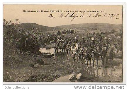CAMPAGNE DU MAROC  ..Artillerie Traversant Un Oued - Other & Unclassified