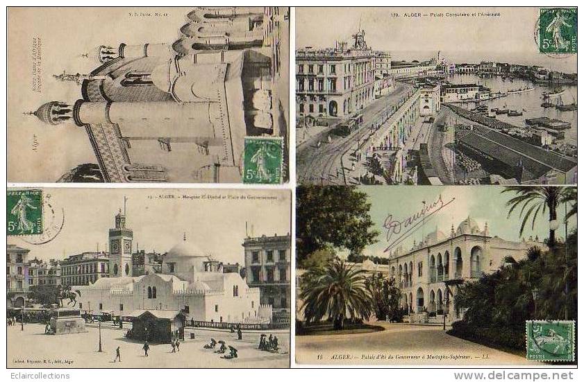 ALGER..Ensemble De 6 Cartes..Vues Diverses Dont Village Sud - Algeri