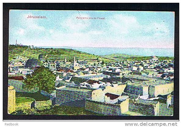 Early Postcard Jerusalem Israel  Palestine Holyland - Panorama Pris De L'ouest - Ref 310 - Palestine