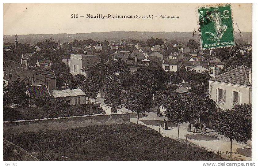 93 NEUILLY PLAISANCE Panorama Cpa Animée - Neuilly Plaisance