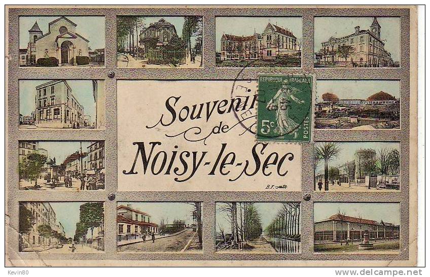 93 NOISY LE SEC Souvenir Cpa Multivues Couleur - Noisy Le Grand