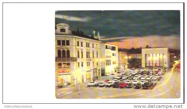 17270)cartolina Illustratoria  Pordenone - Piazza XX Settembre Di Notte - Pordenone