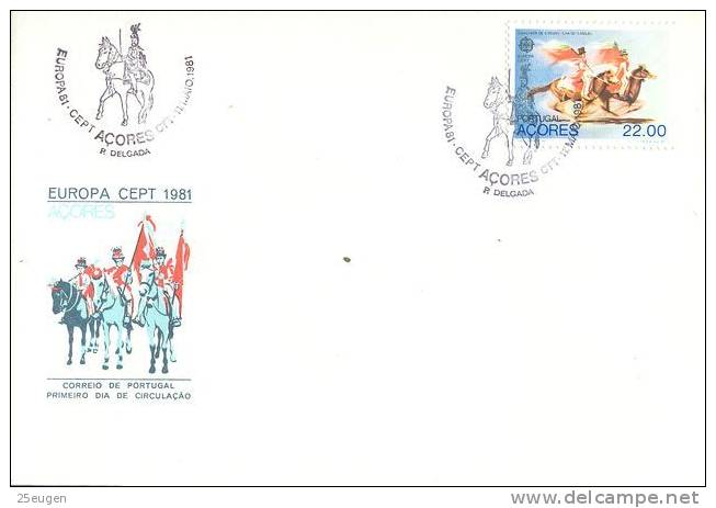 AZORES 1981 EUROPA CEPT FDC - 1981