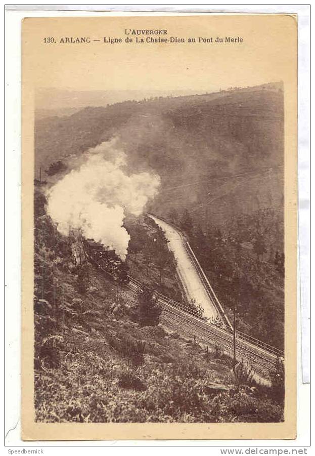 13519 Auvergne Arlanc . Ligne Chaise Dieu Au Pont Merle . 130 - Trains