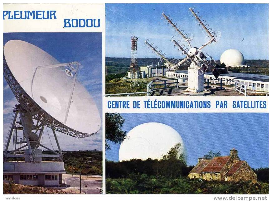 22 - PLEUMEUR BODOU - Le Centre De TELECOMMUNICATIONS Par SATELLITES - L´ANTENNE P.B.4 - Le COMMAND TRACKER - LE RADOME - Pleumeur-Bodou