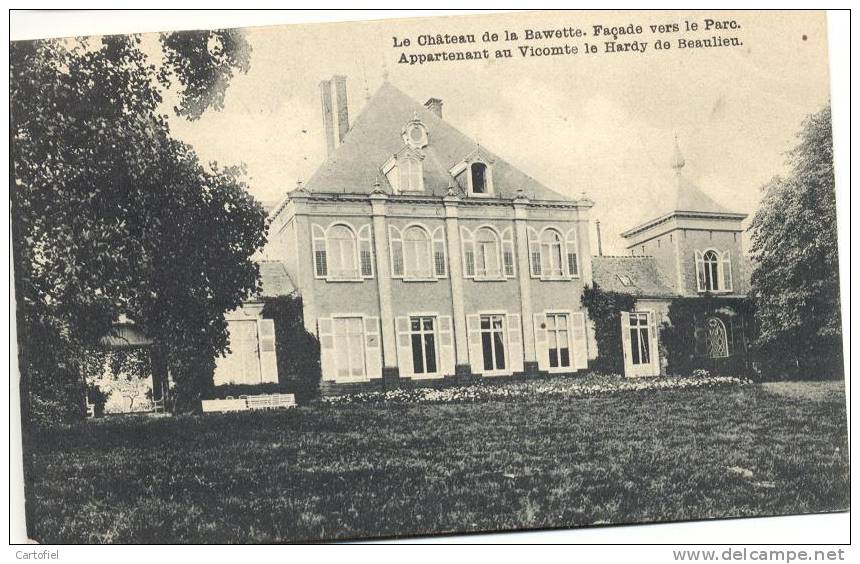 WAVRE- LE CHATEAU DE LA BAWETTE- FACADE VERS LE PARC-KASTEEL-VICOMTE LE HARDY DE BEAULIEU - Wavre