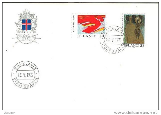 ICELAND 1975 EUROPA CEPT FDC - 1975