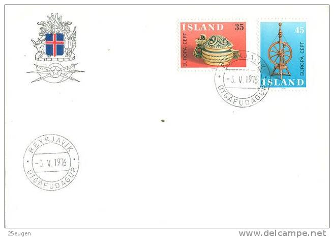 ICELAND 1976 EUROPA CEPT FDC - 1976
