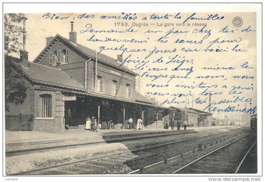 OUGREE - LA GARE- VERS LE RESEAU -STATION - Seraing