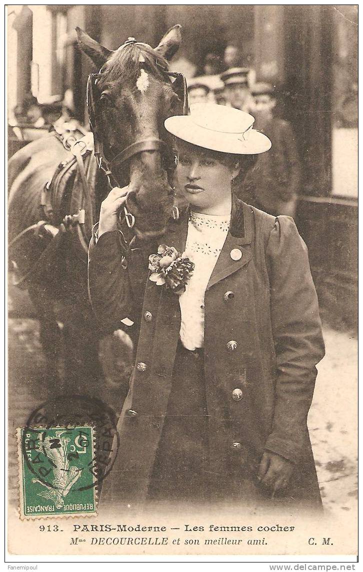 PARIS-MODERNE .  Les Femmes Cocher.  Mme DECOURCELLE Et Son Meilleur Ami - Loten, Series, Verzamelingen