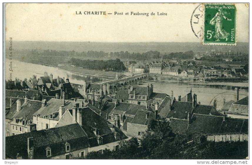 58 - CPA La Charité - Pont Et Faubourg De Loire - La Charité Sur Loire