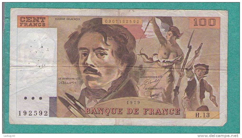 1 Billet De 100 Francs 1979 - 100 F 1978-1995 ''Delacroix''