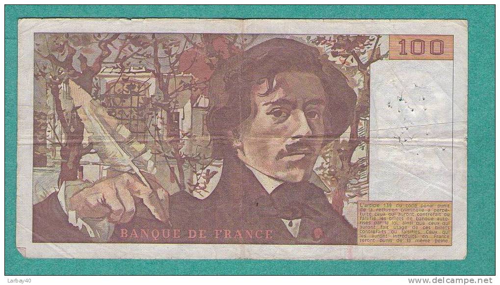 1 Billet De 100 Francs 1979 - 100 F 1978-1995 ''Delacroix''