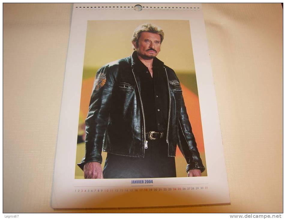 CALENDRIER 2004 JOHNNY HALLYDAY - Grand Format : 2001-...