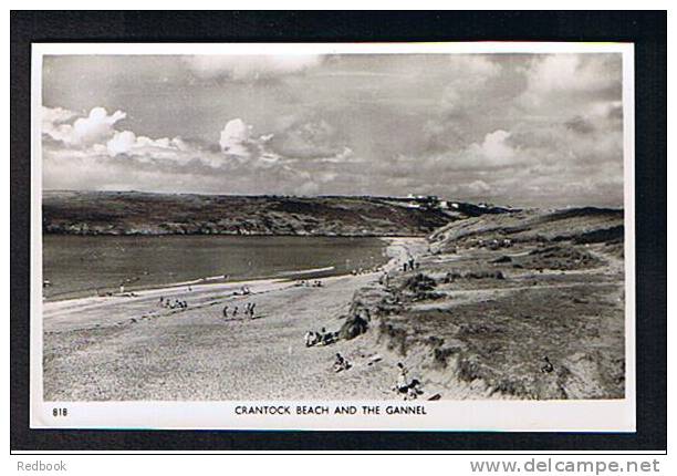 Real Photo Postcard Crantock Beach & The Gannel Near Newquay Cornwall - Ref 311 - Newquay