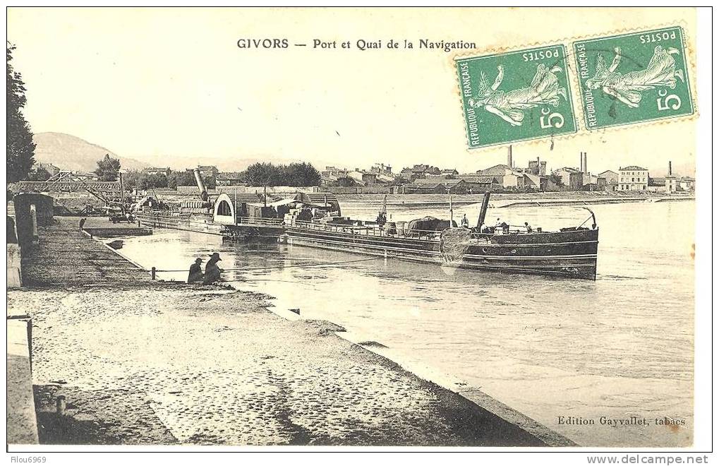 TRES RARE CARTE       Port Et Quai De La Navigation    GIVORS - Givors