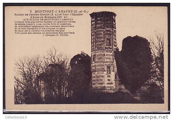 YVELINES - Montfort L'Amaury - Ruines De L'ancien Donjon Et Tour D'escalier D'Anne De Bretagne - Montfort L'Amaury
