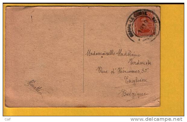 135 Op Kaart  Met Dubbelringstempel Van 1919 Van BRAINE-LE-COMTE / S'GRAVEN-BRAKEL (noodstempel) - Fortune (1919)