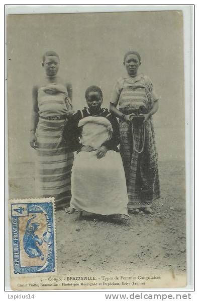 J 266 /CPA -   CONGO -BRAZZAVILLE  -TYPES DE FEMMES CONGOLAISES - Brazzaville