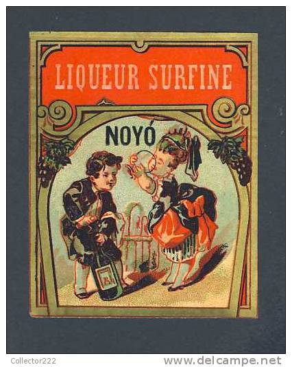 Etiquette De LIQUEUR SURFINE NOYO (Noyaux) Lithographique (8´5 X 10´5 Cms) (Ref.72313) - Other & Unclassified