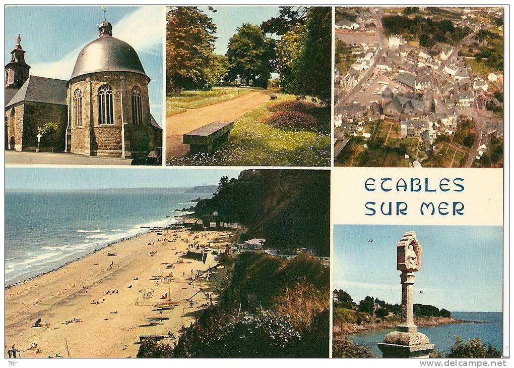 ETABLE SUR MER La Plage Des Gobelins Le Chevet De L'Eglise Le Centre Du Bourg ... - Etables-sur-Mer