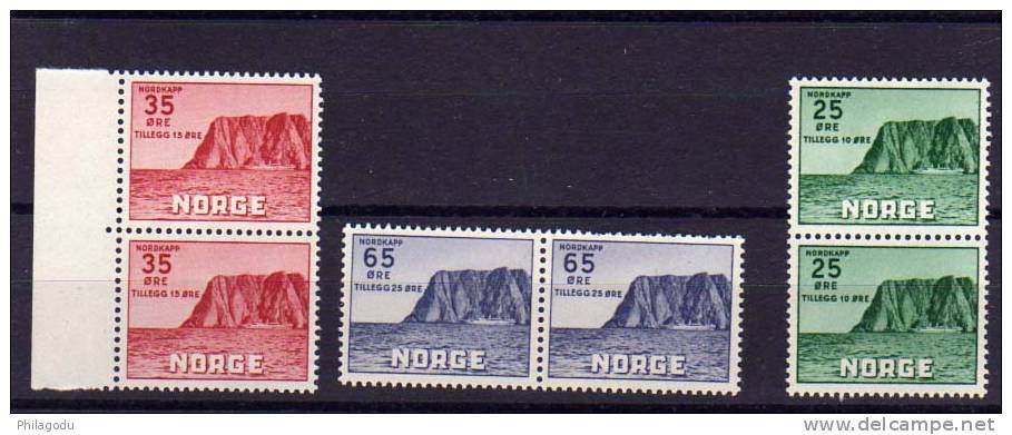 1957 Cap Nord, 2x Yv. N° 373 / 75 **  Cote 45 €  ++ Postfrich ++  Mint N.H. - Nuovi