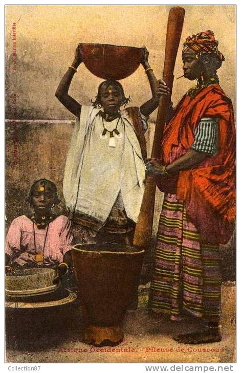 COLLECTION FORTIER N° 1039 - AFRIQUE FRANCAISE - SOUDAN - PILEUSE De COUSCOUS - FEMME - FILLETTE - Sudan