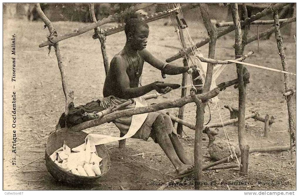 COLLECTION FORTIER N° 274 - AFRIQUE - SOUDAN - JEUNE HOMME MALINKE - TISSERAND - METIER à TISSER - Sudán
