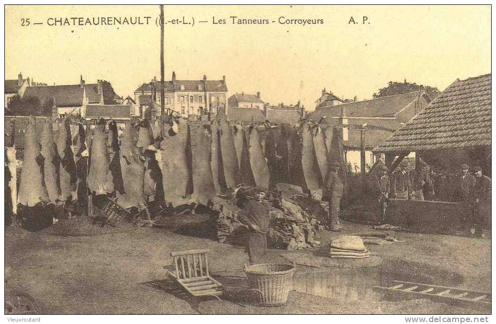 CPA. REPRO.  LES TANNEURS CORROYEURS. CHATEAURENAULT. - Industrial