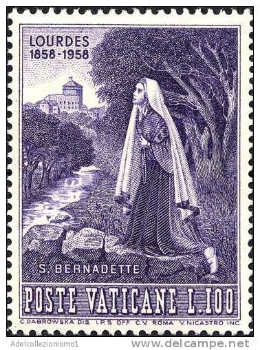 20246) Centenario Della Prima Apparizione Della Vergine A Lourdes Serie Completa Nuova Di 6 Valori - Unused Stamps