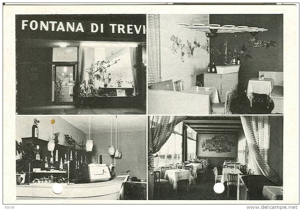 FONTANA DI TREVI - TRATTORIA  ITALIANA  - HAMBURG - CARTOLINA  B/N  VIAGGIATA  1967. - Harburg