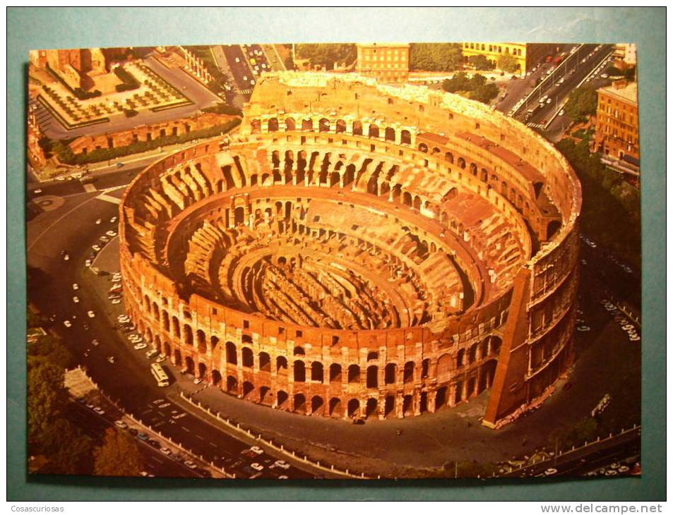 R.2329 ITALIA ITALY LAZIO ROMA IL COLOSSEO VISTO DALL´AEREO AÑOS 60/70 MAS EN MI TIENDA - Colisée