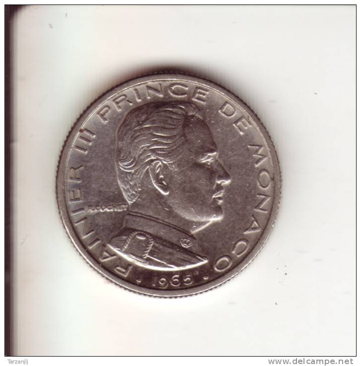 1/2 Franc Rainier III Prince De Monaco 1965 - 1960-2001 Nieuwe Frank