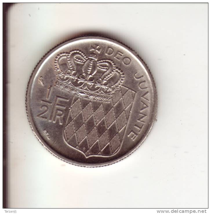 1/2 Franc Rainier III Prince De Monaco 1965 - 1960-2001 New Francs