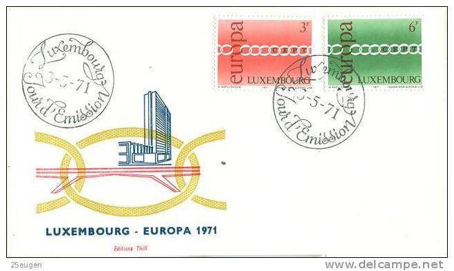 LUXEMBOURG 1971  EUROPA CEPT FDC - 1971